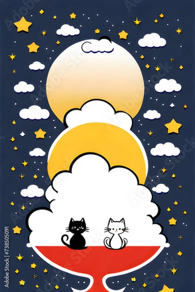 Obraz cute cats, Generative AI