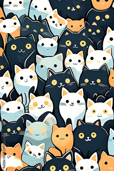 Obraz cute cats, Generative AI