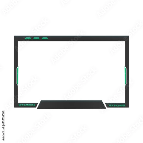 Obraz Live Stream Overlay Face Cam Border