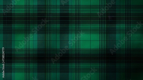 Obraz Background of green plaid, checkered, tartan pattern.