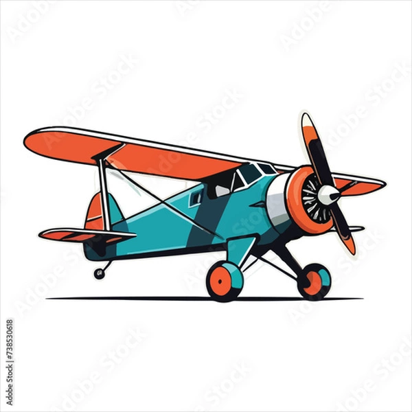 Fototapeta vector of old plane