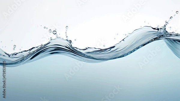 Fototapeta water splash isolated on white