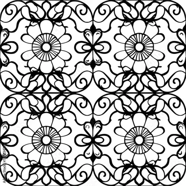Obraz floral pattern, abstract pattern, vector paper, digital paper, abstract pattern, hand drawn geometric pattern, geometric seamless pattern, minimalistic seamless patterns, doodle lines pattern, texture