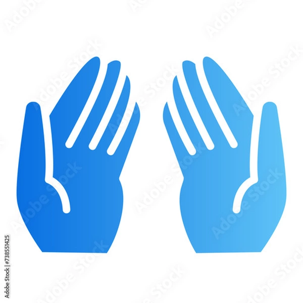 Fototapeta open hands gradient icon