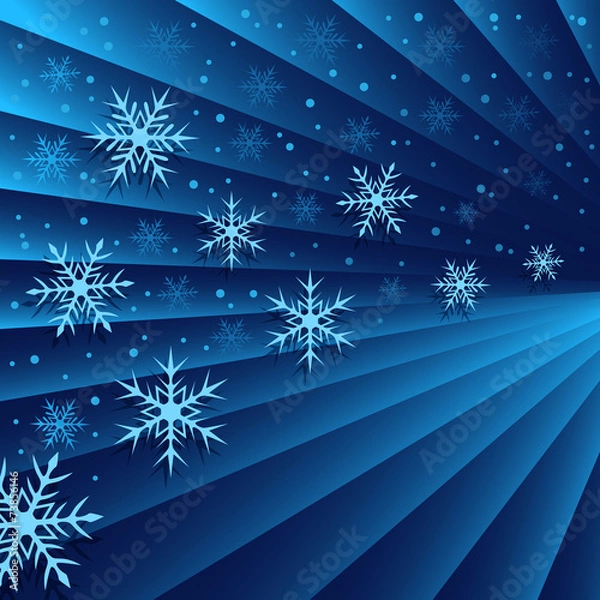 Fototapeta abstract background with snowflakes