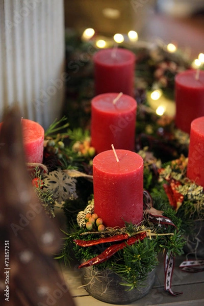 Obraz Weihnachtskerze