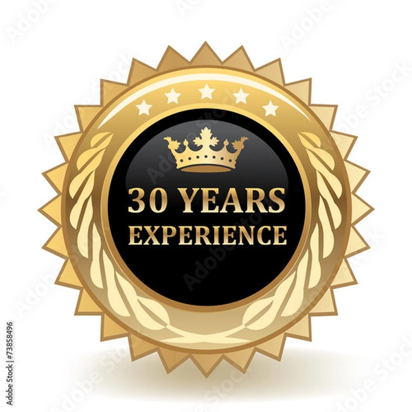 Obraz Thirty Years Experience Badge