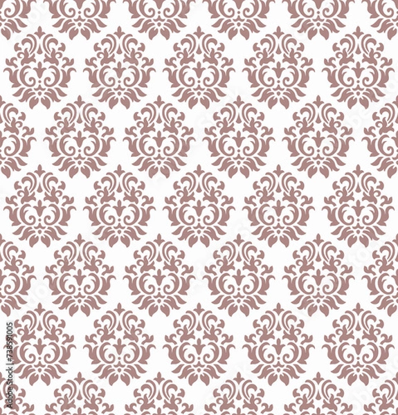Obraz Seamless abstract floral pattern. Retro damask vector wallpaper. 