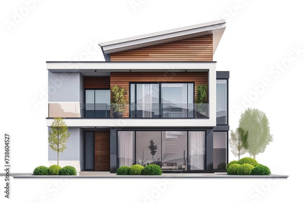 Obraz modern house isolated on transparent background