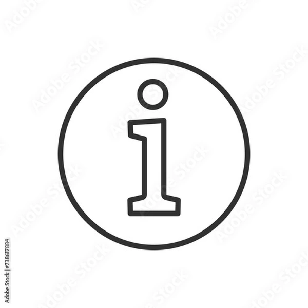 Obraz The sign of information, linear icon. Line with editable stroke