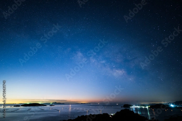 Fototapeta 日本の岡山県備前市の頭島のとても美しい風景