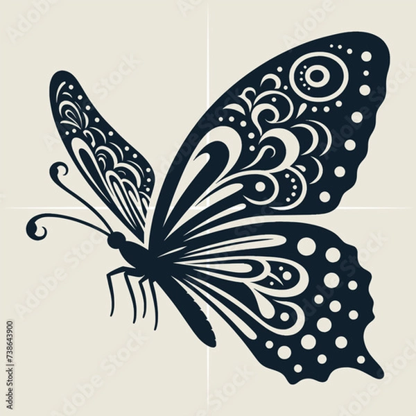 Fototapeta Butterfly SVG Bundle, Butterfly vector silhouette bundle file
