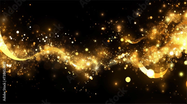 Obraz 揺らぐ金色のキラキラ粒子