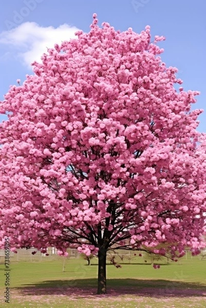 Fototapeta pink cherry tree