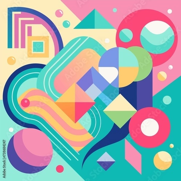 Obraz pattern with colorful hearts