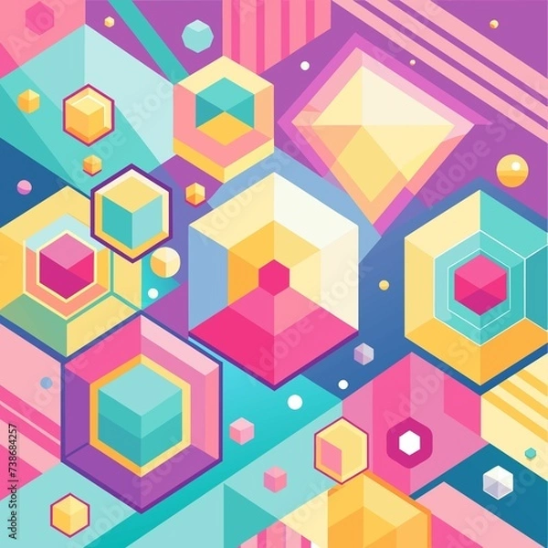 Obraz abstract geometric background