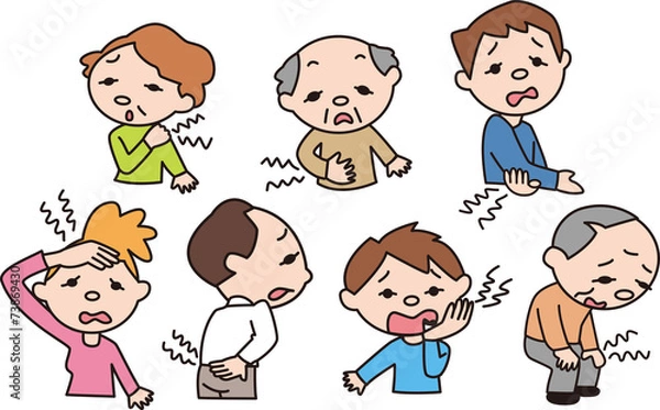 Fototapeta 痛みイラスト