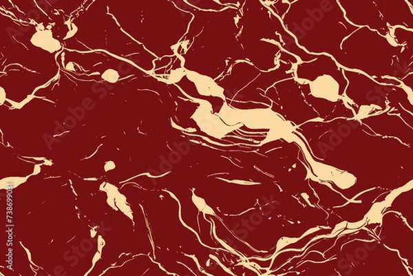 Obraz Modern red and golden maroon background. Gold marble texture. Golden veins illustration high resolution.
