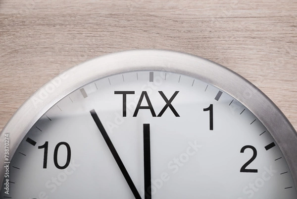 Fototapeta Clock Showing Arrival Of Tax Time