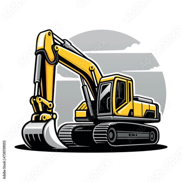 Obraz excavator illustration vector image