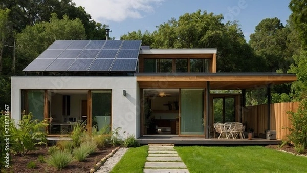 Obraz Solar panels on the roof