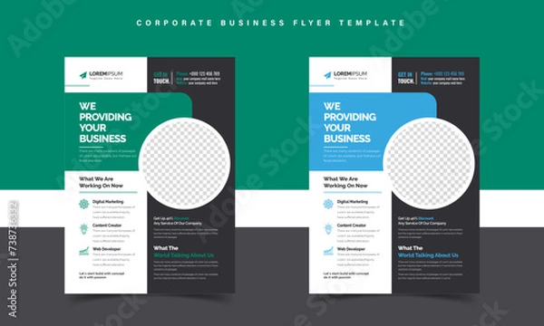Fototapeta corporate flyer design template