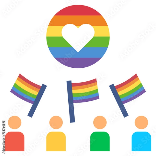 Fototapeta freedom flat style icon