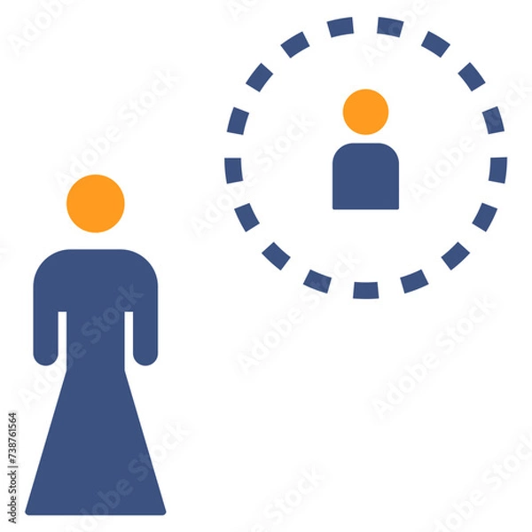 Fototapeta miss color style icon