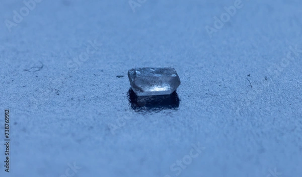 Fototapeta A real sugar crystal like a diamond or ice, very close up