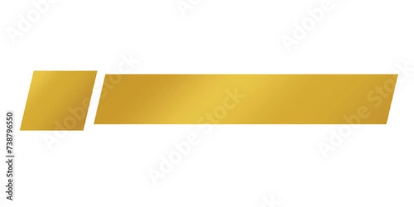 Fototapeta luxury ribbon text box blank gold element, golden ribbon element design template transparent png