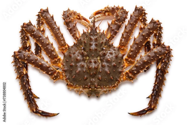 Obraz live red king crab isolated on a white background
