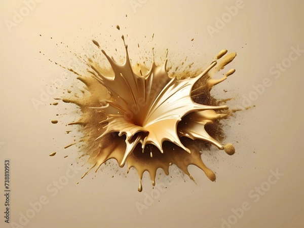 Obraz gold powder splash abstract background