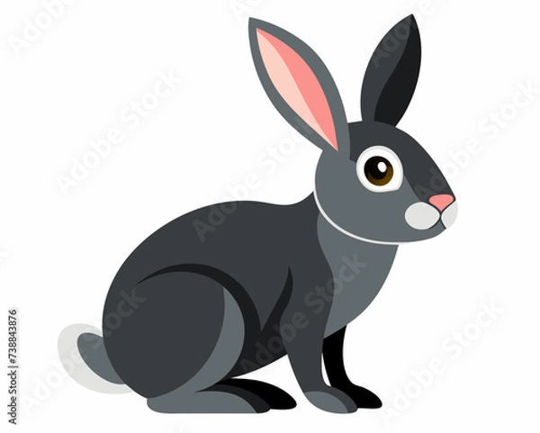 Fototapeta rabbit bunny coney cony hare lagomorph lapin animal pet vector illustration cartoon pretty cute perfect beautiful amazing