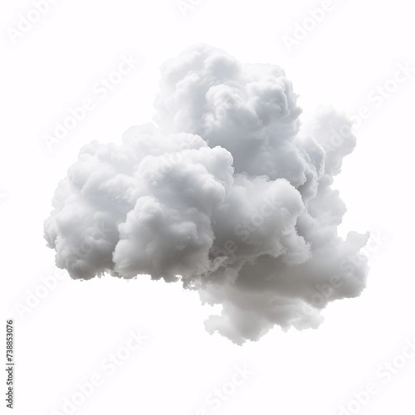 Obraz white cloud isolated on white background 