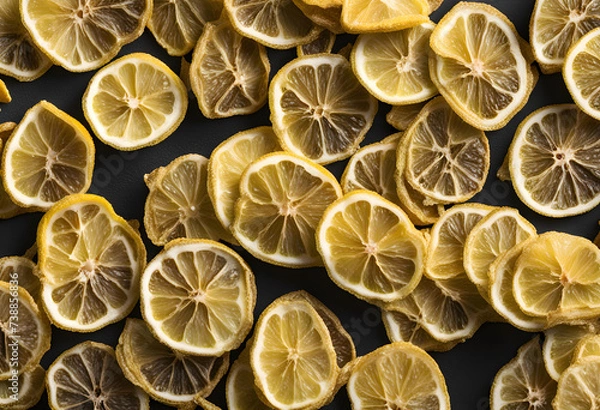 Obraz dried lemon slices background