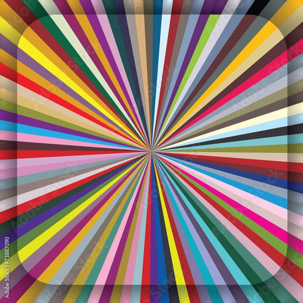 Fototapeta Colorful centrifugal striped background with diagonal segments.