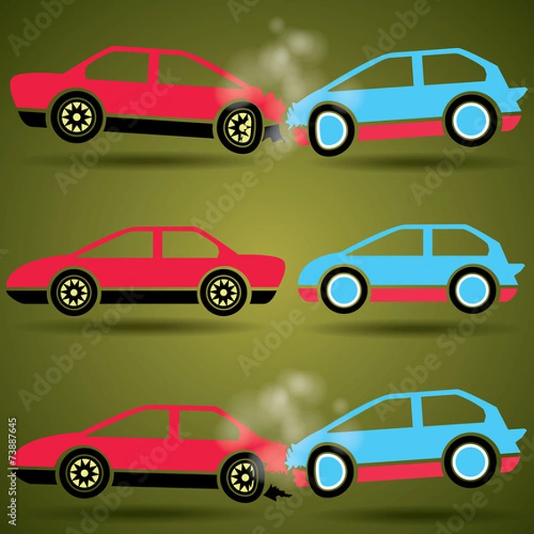 Obraz car crash icons