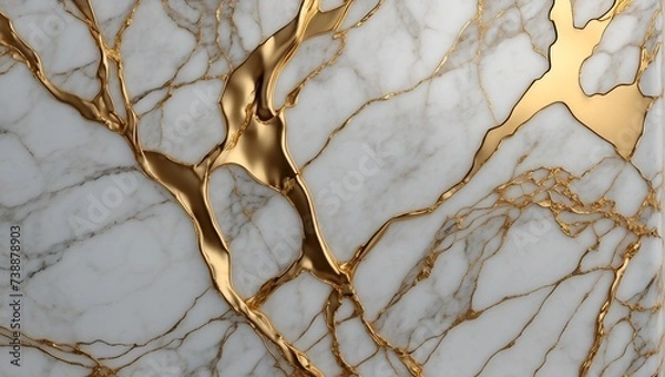 Fototapeta Luxury Marble background with gold pattern texture