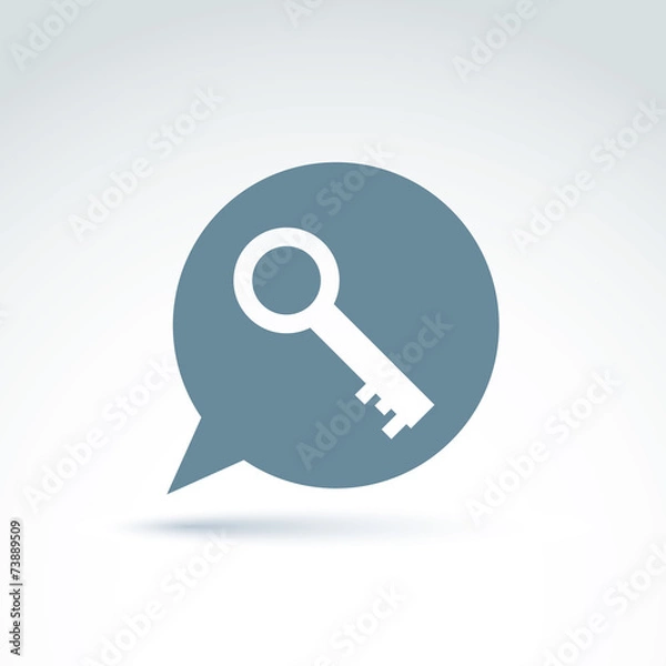 Fototapeta Key classic icon, vector conceptual stylish symbol for your desi