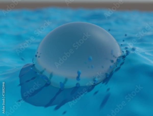 Obraz Transparent sphere with splash
