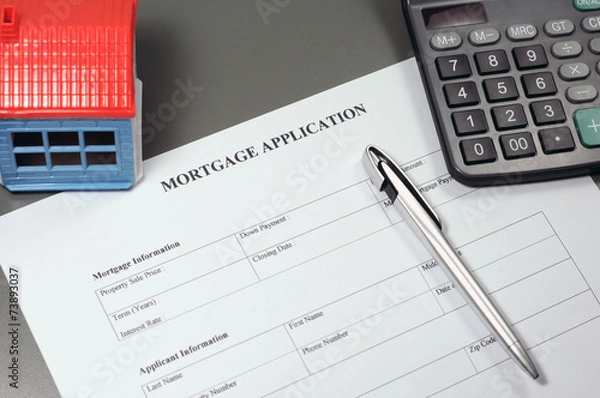 Fototapeta Mortgage Application Form