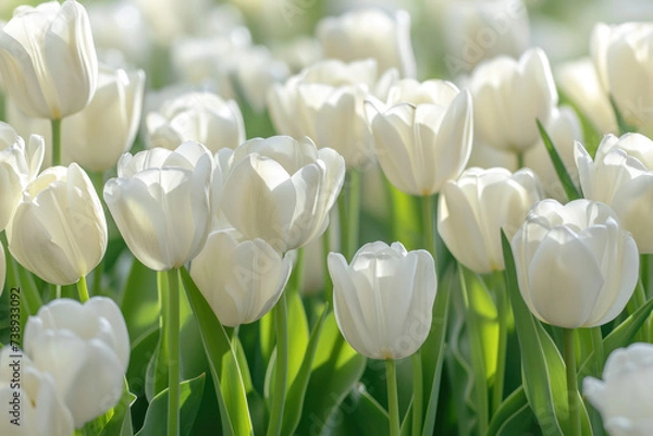 Obraz tulips background. Generative AI