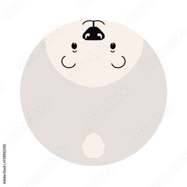 Fototapeta ROUND POLAR BEAR