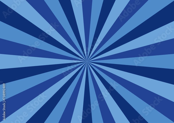 Fototapeta 集中線　青　背景　シンプル