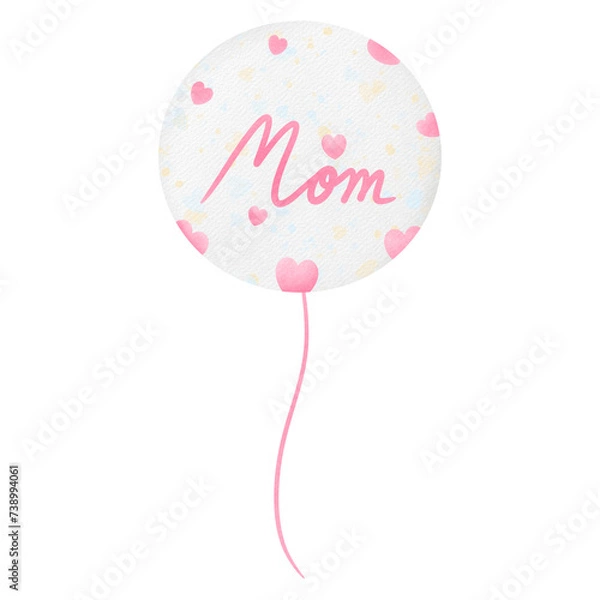Obraz balloons and mom word