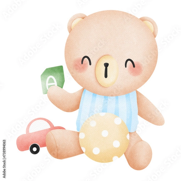 Obraz A boy with toy