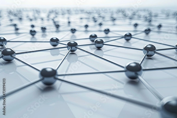 Fototapeta Illustration of an interconnected network