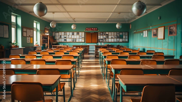 Fototapeta classroom in school