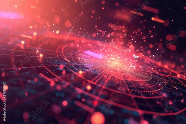 Fototapeta In the realm of data and information, "hyper-visuality" might be associated with innovative and dynamic data visualization