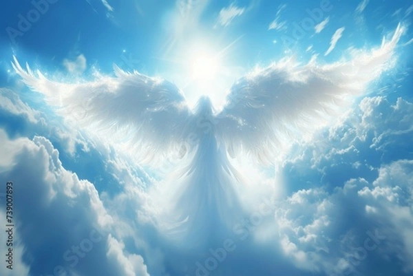 Obraz Spirit of an angel in the sky. Background with selective focus and copy space